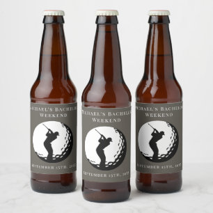 Personalisiertes Flaschenetikett   Bachelor Golf W Bierflaschenetikett