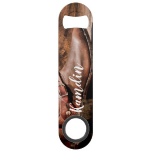 Personalisiertes Flaschenöffner Cowboy Stiefel Sta