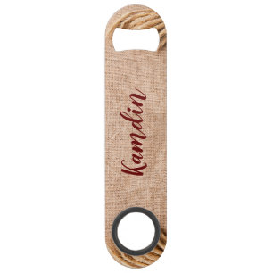 Personalisiertes Flaschenöffner Weizen auf Burlap