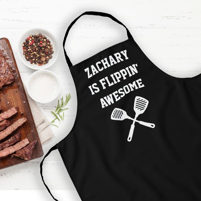 Personalisiertes Flippin Phantastisch Spatula Blac Schürze (Von Creator hochgeladen)