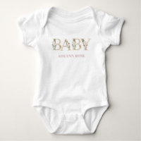 Personalisiertes Floral Baby 1 Stück
