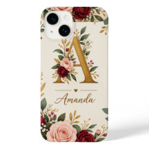 Personalisiertes florales Anfangsmonogramm