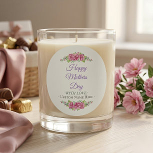 Personalisiertes Florales Frohes Muttertag Etiketten