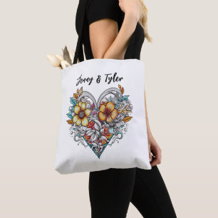 Personalisiertes florales Herz Romantisch