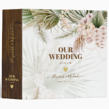 Personalisiertes florales Hochzeitsalbum des Fotos