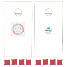 Personalisiertes florales Monogramm-Hochzeits-Corn