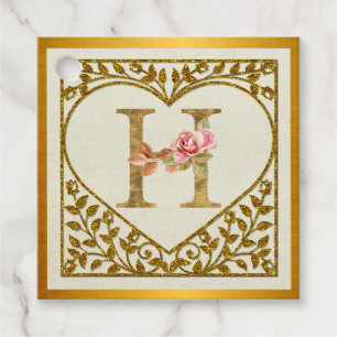 Personalisiertes florales Monogramm, von A bis Z Geschenkanhänger