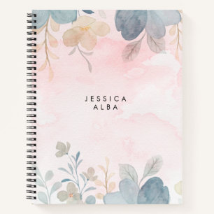 Personalisiertes florales SpiralNotebook Notizbuch