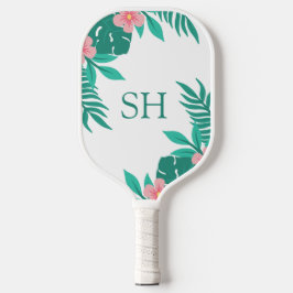 Personalisiertes florales tropisches Design Anfang Pickleball Schläger