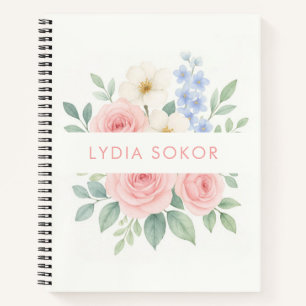 Personalisiertes Floraly-Notebook mit Namen Notizbuch
