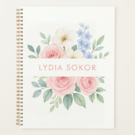 Personalisiertes Floraly-Notebook mit Namen Planer