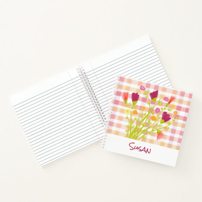 Personalisiertes Flower-Notebook Notizbuch (Innenseite)