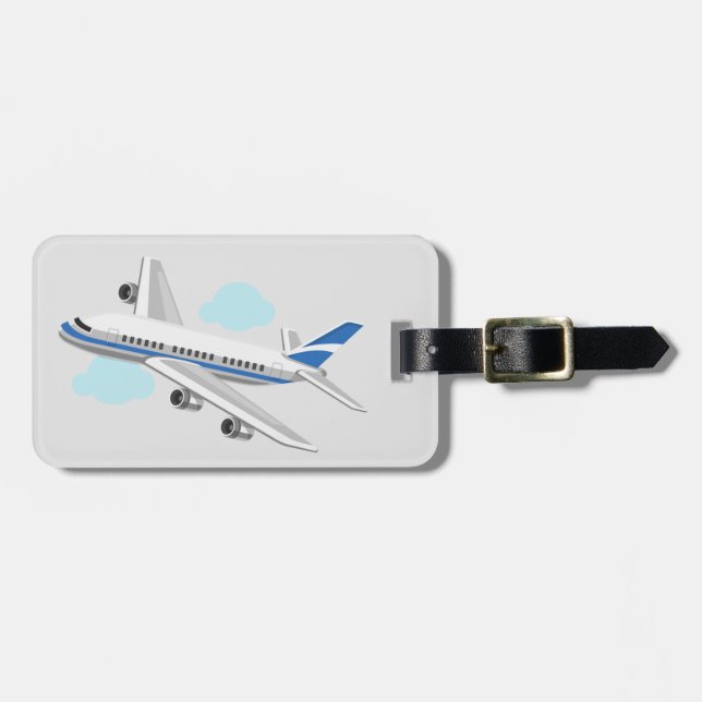 Personalisiertes Flugzeug  Gepäckanhänger (Vorderseite horizontal)