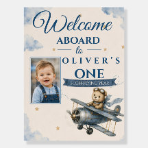Personalisiertes Flugzeug zum ersten Geburtstag Wi