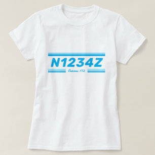 Personalisiertes Flugzeugnummern-T-Shirt T-Shirt