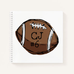 Personalisiertes Football-Notebook Notizbuch