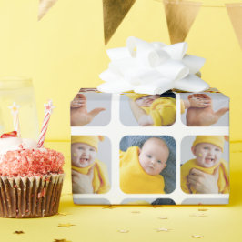 Personalisiertes Foto 4 FotoCollage Geschenkpapier