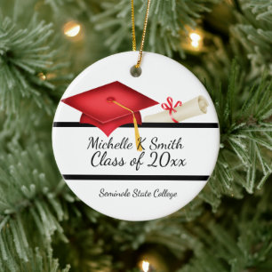 Personalisiertes Foto Abschluss Keramik Ornament