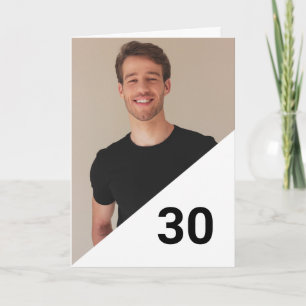 Personalisiertes Foto am 30. Geburtstag Karte