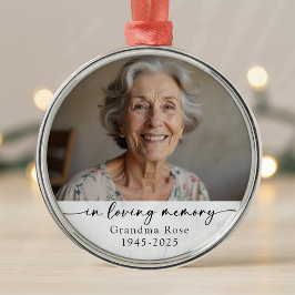 Personalisiertes Foto-Andenken in Liebe Ornament Aus Metall
