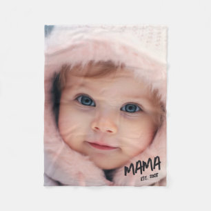 Personalisiertes Foto-Andenken Mama Fleecedecke