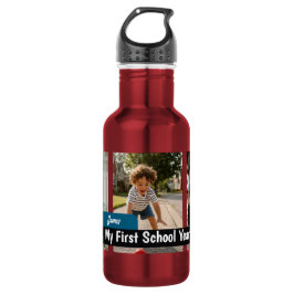 Personalisiertes Foto-Andenken zum ersten Schultag Edelstahlflasche