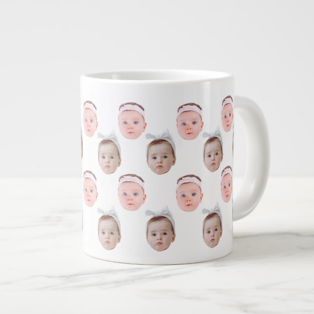 Personalisiertes Foto, Angepasste Tasse, Mama Vate Jumbo-Tasse (Vorderseite Rechts)