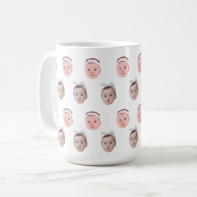 Personalisiertes Foto, Angepasste Tasse, Mama Vate Kaffeetasse (Vorderseite Links)