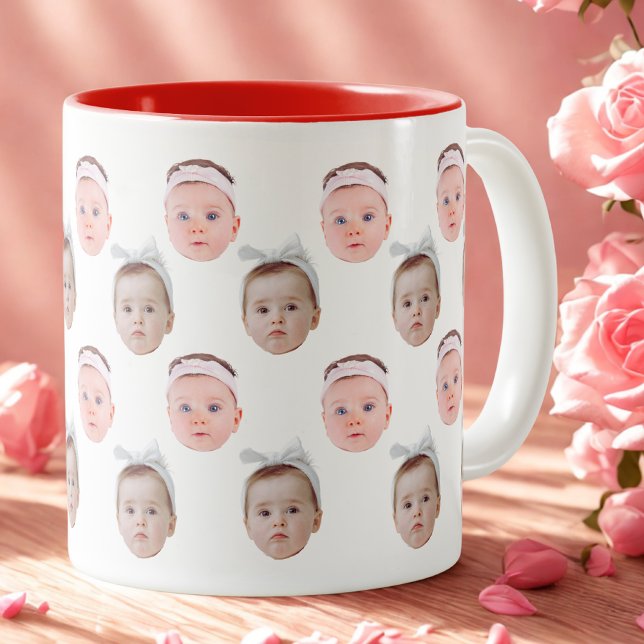 Personalisiertes Foto, Angepasste Tasse, Mama Vate Zweifarbige Tasse (Von Creator hochgeladen)