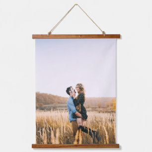 Personalisiertes Foto Art Print Hanging Wandteppich Mit Holzrahmen