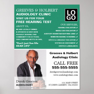 Personalisiertes Foto, Audiologe, Audiologie Poster
