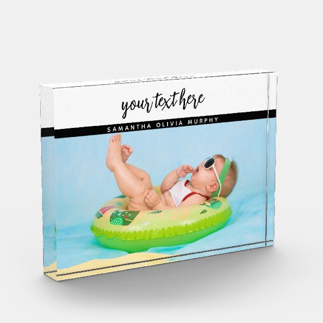 Personalisiertes Foto Baby Liebe & Name Erinnerung (Links)