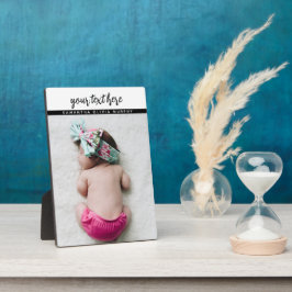 Personalisiertes Foto Baby Liebe & Name Erinnerung Fotoplatte