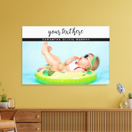 Personalisiertes Foto Baby Liebe & Name Erinnerung Leinwanddruck