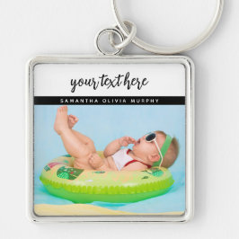 Personalisiertes Foto Baby Liebe & Name Erinnerung Schlüsselanhänger