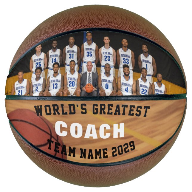 Personalisiertes Foto Basketball für Teamtrainer (Vorderseite)