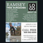 Personalisiertes Foto - Baumchirurg - Arborist Flyer<br><div class="desc">Personalisiertes Foto - Tree Chirurg - Arborist Werbe-Flyer durch den Business Card Store.</div>