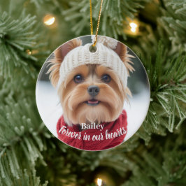 Personalisiertes Foto Beileid Keramik Ornament