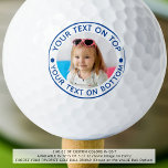 Personalisiertes Foto Benutzerdefinierter blauer T Golfball<br><div class="desc">Entwerfen Sie einfach einen personalisierten Golfball mit Ihrem Foto und machen Sie sich einen eigenen Text für den Golfliebhaber, den Sie in Ihrer Farbwahl kennen (blau dargestellt). HILFE: Für Hilfe bei der Modifizierung oder Personalisierung des Designs, bei Farbänderungen, bei der Übertragung des Designs auf ein anderes Produkt oder wenn Sie...</div>