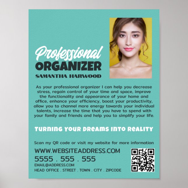 Personalisiertes Foto, Beruflicher Organisator Poster (Vorne)