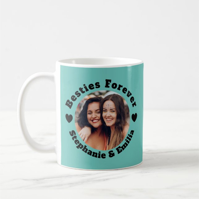 Personalisiertes Foto beste Freunde BESTE FREUNDIN Kaffeetasse (Links)