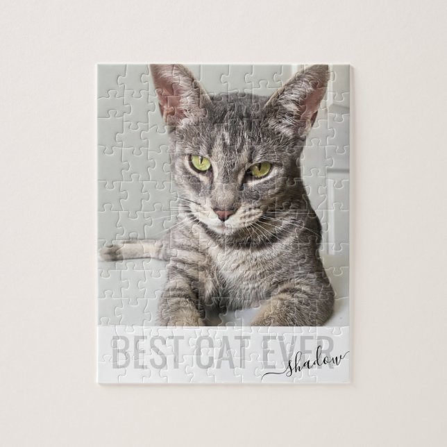 Personalisiertes Foto Beste Katze je Custom Per Ji Puzzle (Vertikal)
