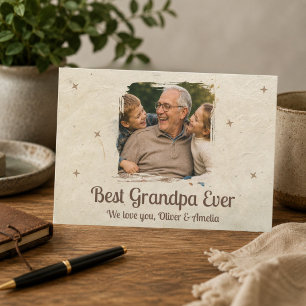 Personalisiertes Foto „Bester Opa aller Zeiten“ Feiertagskarte
