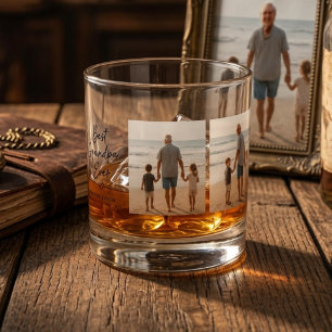 Personalisiertes Foto „Bester Opa aller Zeiten“ Whiskyglas
