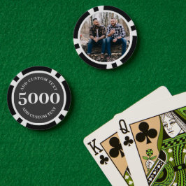 Personalisiertes Foto Black 5000 Value Game Pokerchips