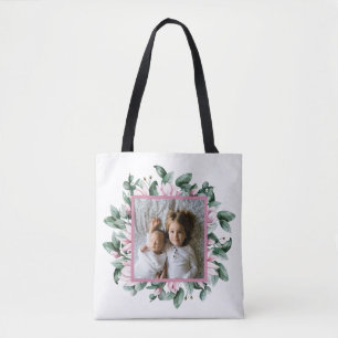 Personalisiertes Foto Blumenrahmen Doppelseitige T