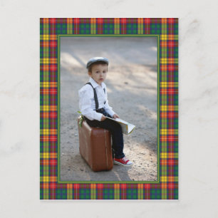 Personalisiertes Foto Clan Buchanan Schottenmuster Postkarte