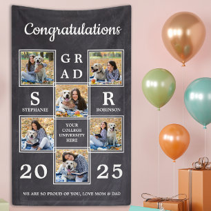 Personalisiertes Foto Collage Congratulation Gradu Banner