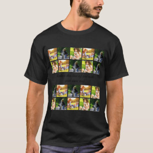 Personalisiertes Foto-Collage- und Text-T-Shirt T-Shirt
