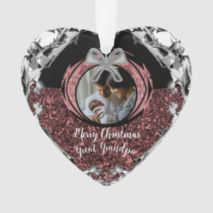 Personalisiertes Foto Datum Geschenke Weihnachten Ornament